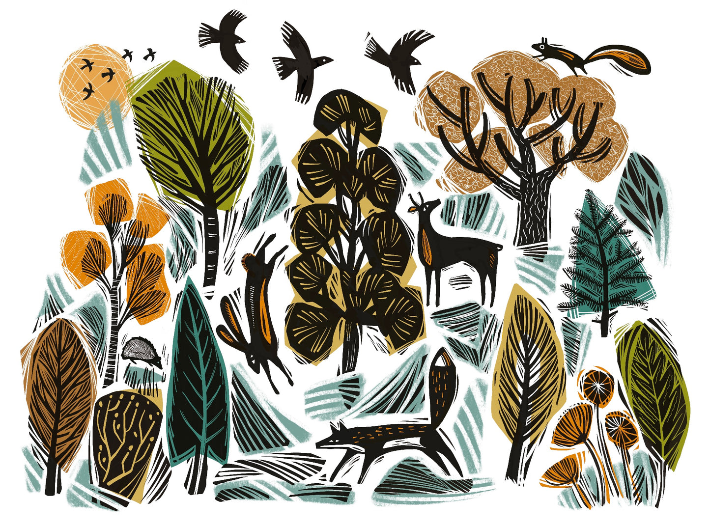 Woodland giclee print